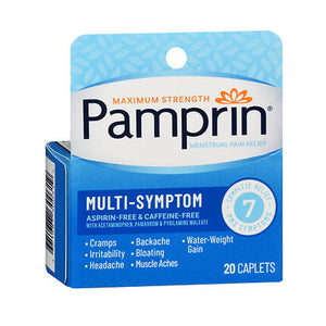 Pamprin, Multi-Symptom Menstrual Pain Relief Caplets, 20 Tabs