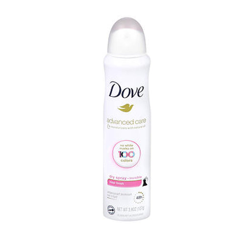 Dove, Advanced Care Antiperspirant Deodorant Dry Spray Invisible Clear Finish, 3.8 Oz