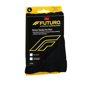 Futuro, Lifestyle Compression Dress Socks For Men Firm Large Black, 1 Each