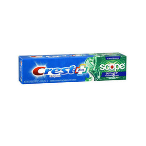 Crest, Plus Scope Outlast Anticavity Fluoride Toothpaste Long Lasting Mint, 5.4 Oz