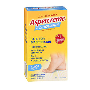 Aspercreme, Lidocaine Diabetic Foot Cream, 4 Oz