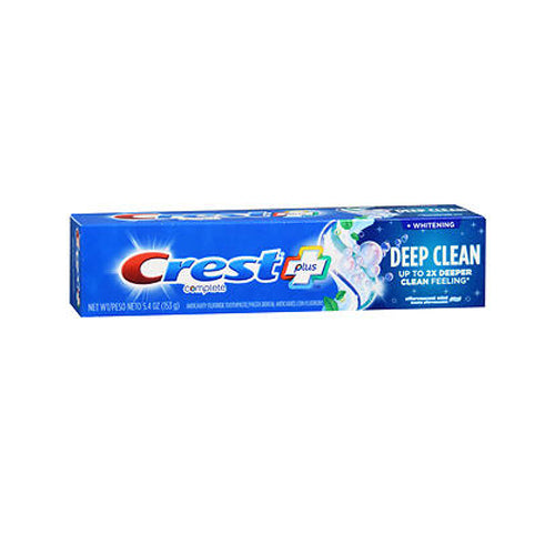 Crest, Plus Deep Clean Anticavity Fluoride Toothpaste Effervescent Mint, 5.4 Oz