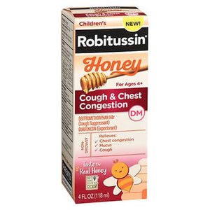Robitussin, Children'S Honey Cough And Chest Congestion Dm Liquid, 4 Oz