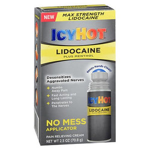 Icy Hot, Max Lidocaine No Mess Pain Relief Roll On, 2.5 Oz
