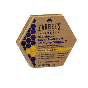 Zarbees, Naturals 96% Honey Cough Soothers + Immune Support, 14 Each
