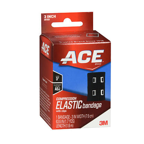 Ace, Compression Elastic Bandage With Clips 3 Inch, 1 Each