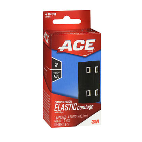 Ace, Compression Elastic Bandage With Clips 4 Inch, 1 Each