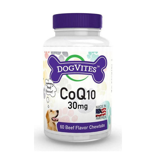 Health Thru Nutrition, Dog Vites CoQ-10 Beef, 30 Mg, 60 Chewable Tabs