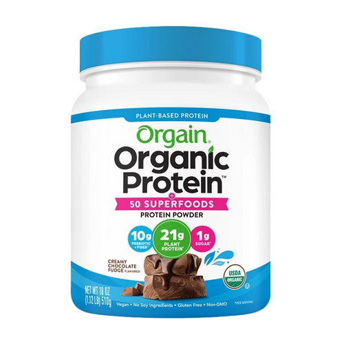 Orgain, Organic Protein Powder Plus 50 Superfoods Creamy Chocolate Fudge, 1.12 Lbs