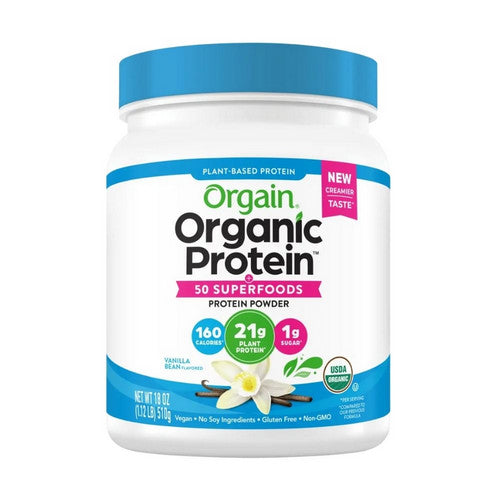 Orgain, Organic Protein & Superfoods, Vanilla Bean 1.12 lbs