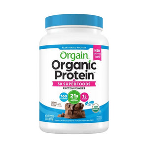 Orgain, Organic Vegan Protein Powder Plus 50 Superfoods Plant Based Creamy Chocolate Fudge, 2.02 Lbs