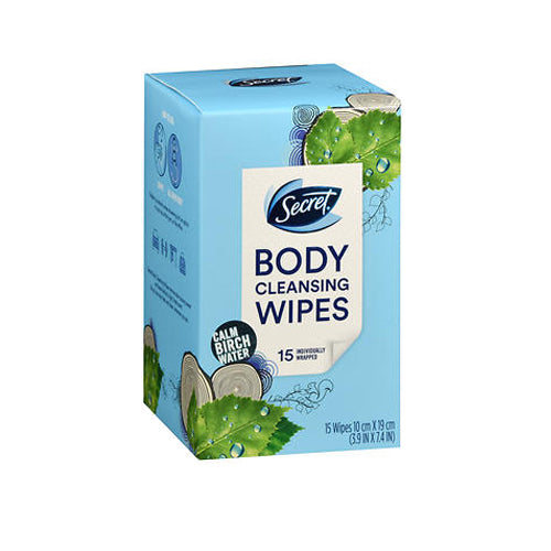 Secret, Body Cleansing Wipes Calm Birch Water, 15 Each