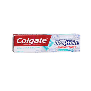 Colgate, Max White Toothpaste With Bright Strips Crystal Mint, 6 Oz