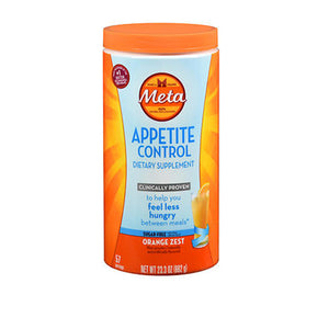 Metamucil, Meta Appetite Control Powder Sugar-Free Orange Zest, 23.3 Oz