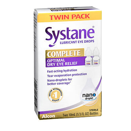 Systane, Complete Lubricant Eye Drops Twin Pack, 20 ml