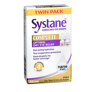 Systane, Complete Lubricant Eye Drops Twin Pack, 20 ml