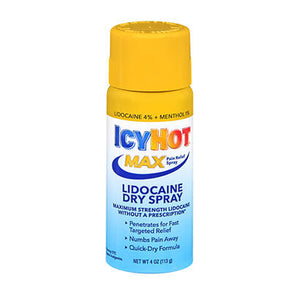 Icy Hot, Max Lidocaine Pain Relief Dry Spray, 4 Oz