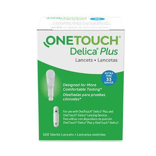 Onetouch, Delica Plus Lancets Fine 30 Gauge, Box Of 100