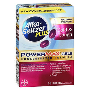 Alka-Seltzer, Plus Cold And Cough Powermax Gels, 16 Count