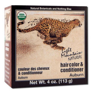 Light Mountain, Natural Hair Color And Conditioner Auburn, 4 Oz