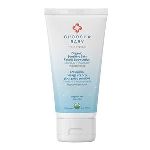 Shoosha, Organic Face & Body Lotion, Unscented 6 Oz