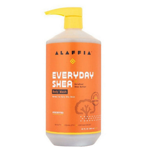 Alaffia, Everyday Shea Body Wash Unscented, 32 Oz