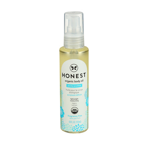 The Honest Company, Baby Body Oil Fragrance Free, 4 Oz
