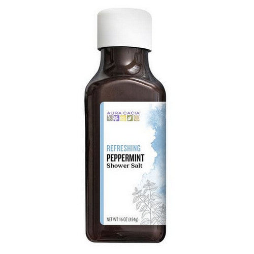 Aura Cacia, Shower Salt, Refreshing Peppermint 16 Oz