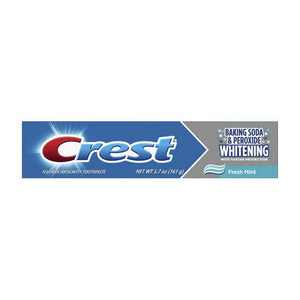 Crest, Plus Baking Soda And Peroxide Whitening Fluoride Anticavity Toothpaste Fresh Mint, 5.7 Oz