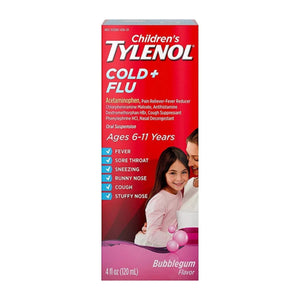 Tylenol, Children'S Cold + Flu Oral Suspension Bubblegum Flavor, 4 Oz