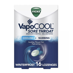 Vicks, VapoCool Sore Throat Lozenges Winterfrost, 16 Each