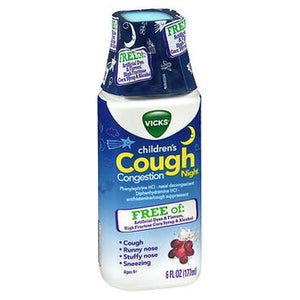 Vicks, Children's Cough Congestion Night Liquid, 6 Oz