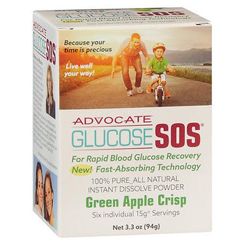 Advocate, Glucose SOS Instant Dissolve Powder, Green Apple Crisp 3.3 Oz