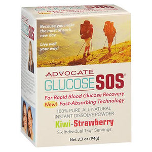 Advocate, Glucose Sos Instant Dissolve Powder Kiwi-Strawberry, 3.3 Oz