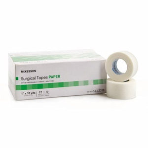 McKesson, Medical Tape White 1 Inch X 10 Yard Paper NonSterile 16-47310, Box Of 12