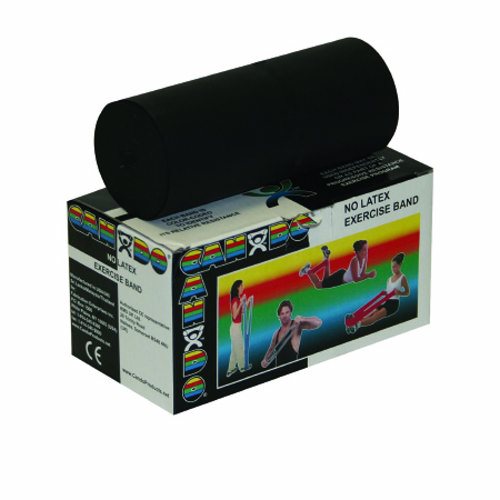 Fabrication Enterprises, Exercise Resistance Band CanDo  Black 5 Inch X 6 Yard X-Heavy Resistance, 1 Each