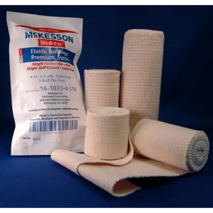 McKesson, Elastic Bandage 3 Inch X 5 Yard Single Hook and Loop Closure Tan 16-1033-3-STR, Count of 36