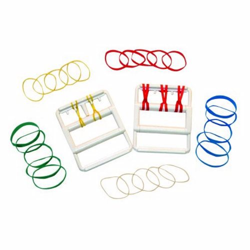 Fabrication Enterprises, Rubber Band Hand Exerciser CanDo  Tan / Yellow / Red / Green / Blue 2X-Light to Heavy Resistance, Count of 1