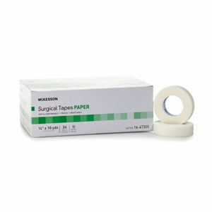 McKesson, Medical Tape McKesson Paper 1/2 Inch X 10 Yard White NonSterile, Box Of 24