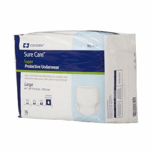 Cardinal, Unisex Adult Absorbent Underwear Super Pull On with Tear Away Seams Large Disposable Heavy Absorbency, Case Of 4