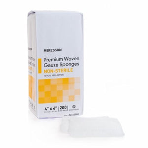 McKesson, Gauze Sponge McKesson 12-Ply 4 X 4 Inch, Pack Of 200