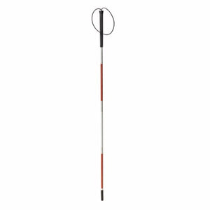 Drive Medical, Folding Cane For The Blind drive Aluminum 45-3/4 Inch Height White / Red, Count of 1