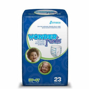 First Quality, Unisex Toddler Training Pants Pull On with Tear Away Seams Size 3T to 4T Disposable Heavy Absorbency, Pack Of 23