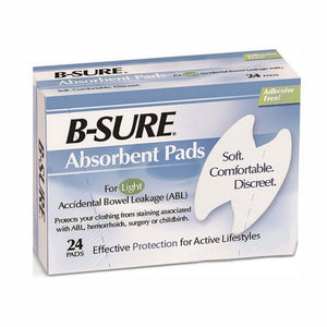 B-Sure, Incontinence Liner Heavy Absorbency Texel Fiber Core One Size Fits Most, Box Of 24