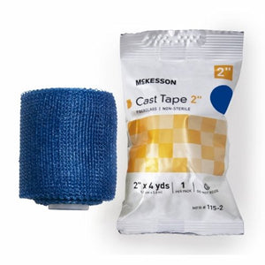 McKesson, Cast Tape 2 Inch X 12 Foot Fiberglass Blue 115-2B, Box Of 10