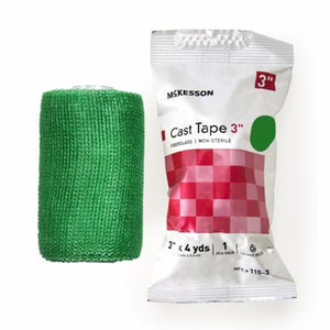 McKesson, Cast Tape McKesson 3 Inch X 12 Foot Fiberglass Green, Box Of 10