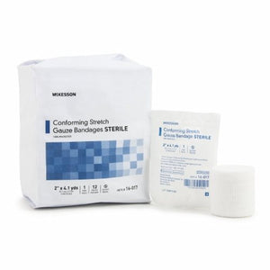 McKesson, Conforming Stretch Gauze Bandages Sterile 2 In X 4 1/10 Yard, Count of 12