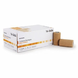 McKesson, Cohesive Bandage 4 Inch X 5 Yard Self-adherent Closure Tan NonSterile 16-3404, 1 Pack