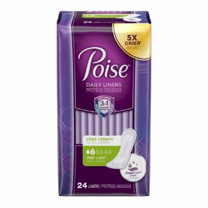 Poise, Bladder Control Pad Poise  8-1/2 Inch Length Light Absorbency Absorb-Loc  Core One Size Fits Most Ad, Pack Of 24