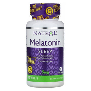 Natrol, Melatonin Time Release, 3 Mg, 100 Tabs